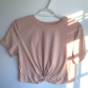 Tan Crop Top Tee